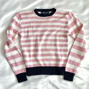 VINTAGE 1990s POLO RALPH LAUREN Pin Striped Crewneck Pullover Sweater Casual-Med